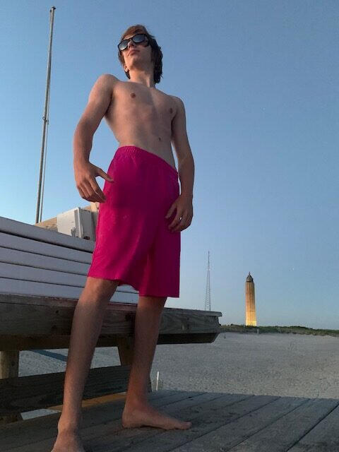 Hamptons Lifeguard owner Dakota Hudson standing guard at Robert Moses State Park